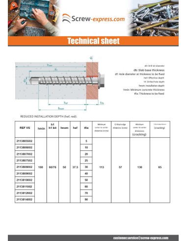 1 x Screw For Concrete Hexagonal Head Flange...