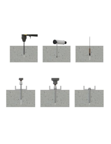 1 x Screw For Concrete Hexagonal Head Flange T8...