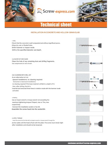 1 x Screw For Concrete Hexagonal Head Flange...