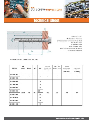 1 x Screw For Concrete Hexagonal Head Flange...