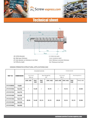 1 x Screw For Concrete Hexagonal Head Flange...