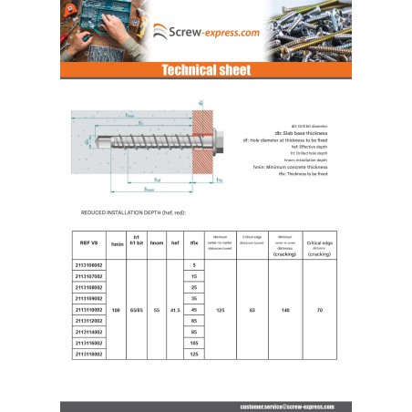 1 x Screw For Concrete Hexagonal Head Flange T15 10X80 Zinc Plated