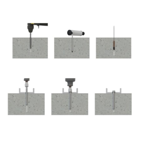 1 x Screw For Concrete Hexagonal Head Flange T13 8X90 Zinc Plated