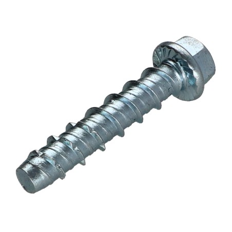 1 x Screw For Concrete Hexagonal Head Flange T10 6X50 Zinc Plated
