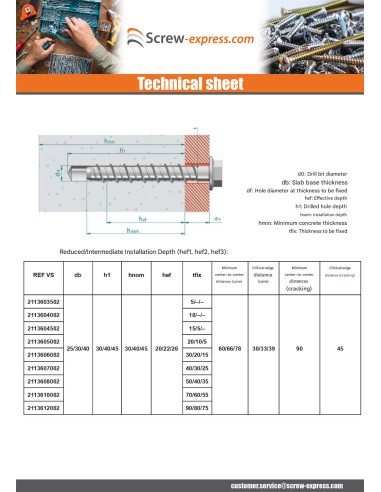 1 x Screw For Concrete Hexagonal Head Flange...