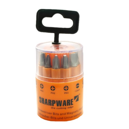 1 x Set of 9 Bit 1/4 Slotted Phillips Pozi