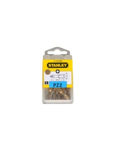 Box of 6 Bit Pozi PZ2 STANLEY Length 25