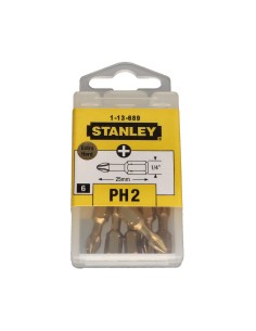 Box of 6 Bit Phillips 2 STANLEY Length 25
