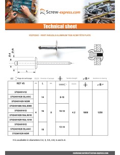 Blind rivets Aluminium Stahlgewinde 4X12 Thickness Of... 2