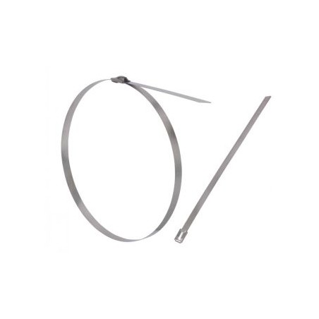 1 x Hose clamp extra flat 4.6X200 Stainless Steel A2