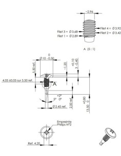 Self Drilling Mushroom Phillips 4X13 Zinc Plated Thread...