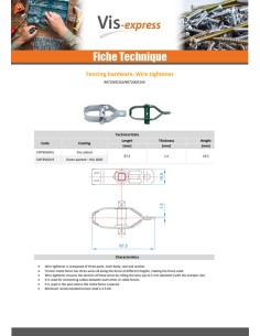 Turnbuckle Linch Pin FENCE Ral6005/Noss Green 85X29.5X1.5 2
