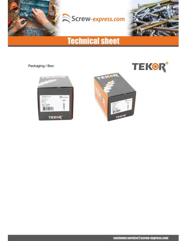 1 x Decking Screw TEKOR Pan Countersunk Head...