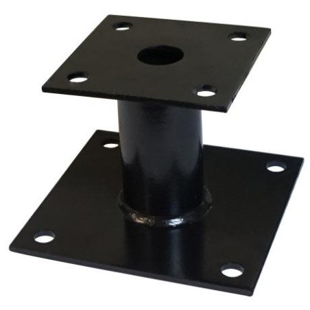 1 x Pfostensockel fixed 140X140 Hot Dip Galvanized Black