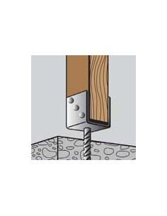 Pfostensockel form U 60X100X91 Hot Dip Galvanized 2