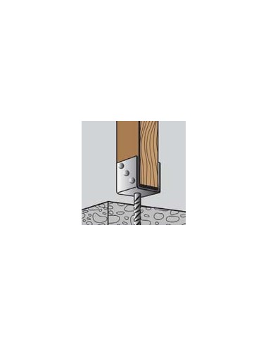 1 x Pfostensockel form U 60X100X91 Hot Dip...