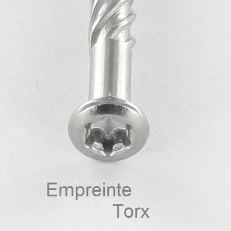 1 x Decking Screw TEKOR Pan Countersunk Head T25 5X70 cut Type 17 Drilling Point Stainless Steel Stainless Steel C1 AISI