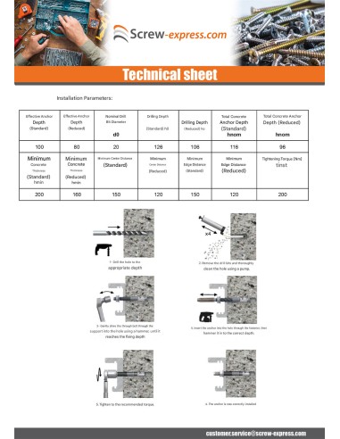 1 x Stud Anchor R-XPTIIIZP M20X300 Zinc Plated