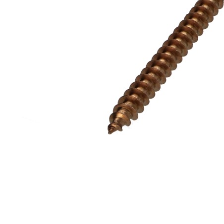 1 x Decking Screw TEKOR Countersunk Head With Serration T25 cut Type 17 Drilling Point 5X70 Stainless Steel A2 Brown