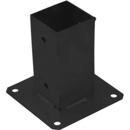 1 x Pfostensockel to to bolt 70X70 Black