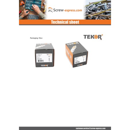 1 x Decking Screw TEKOR Double Thread Countersunk Head T25 5X100 cut Type 17 Drilling Point Stainless Steel A2