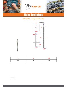 Anchor Adjustment 110X8 Zinc Plated 2