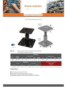 Pfostensockel Adjustment With FIXINGS 130X130 2