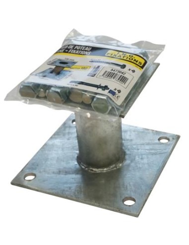 1 x Pfostensockel fixed With FIXINGS 140X140...