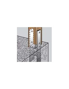 Pfostensockel form H 91X600X60X6 Hot Dip Galvanized 2