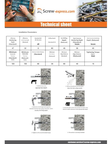 1 x Stud Anchor R-XPTZP M8X140 Zinc Plated