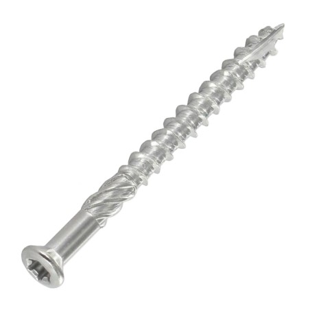 1 x Decking Screw TEKOR Pan Countersunk Head T15 4X40 cut Type 17 Drilling Point Stainless Steel A4