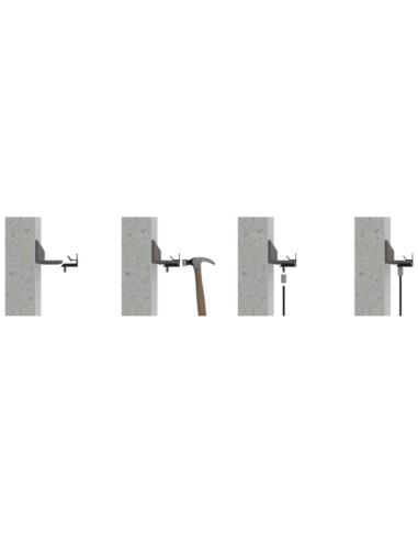 1 x Clip for beam fixing Phosphated Plain...