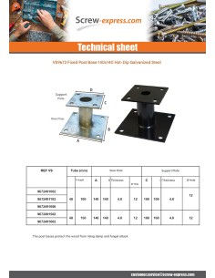 Pfostensockel FIXED 140X140 Hot Dip Galvanized 2