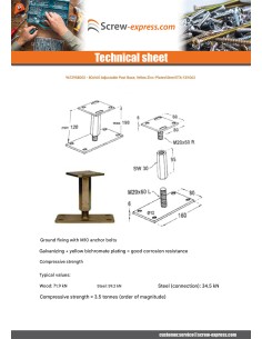 Pfostensockel adjustable 80X160 Yellow Zinc 2