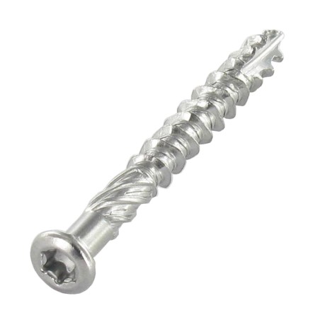 1 x Decking Screw TEKOR Countersunk Head With Serration T20 4.5X50 cut Type 17 Drilling Point Stainless Steel A2