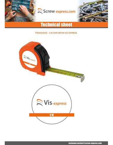 1 x Tape measure 5M VIS-EXPRESS