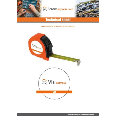 1 x Tape measure 5M VIS-EXPRESS