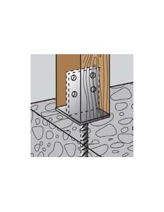 Pfostensockel form Head 70X110X8 Hot Dip Galvanized 2