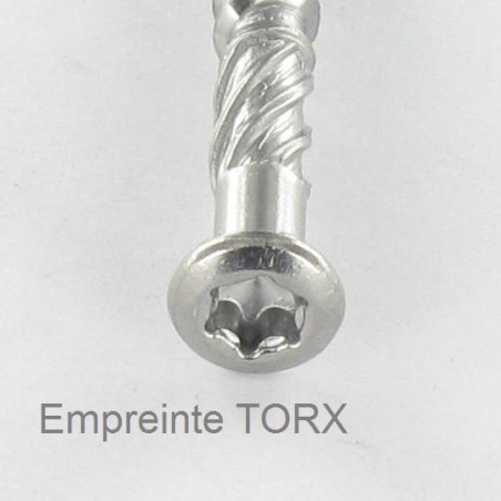 1 x Decking Screw TEKOR Pan Countersunk Head T25 5X80 cut Type 17 Drilling Point Stainless Steel A4