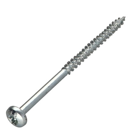1 x Chipboard Screw Tekor Round Head T30 6X100 Partial Thread cut Type 17 Drilling Point Zinc Plated