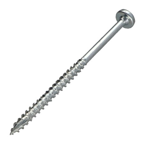 1 x Chipboard Screw Tekor Round Head T30 6X100 Partial Thread cut Type 17 Drilling Point Zinc Plated