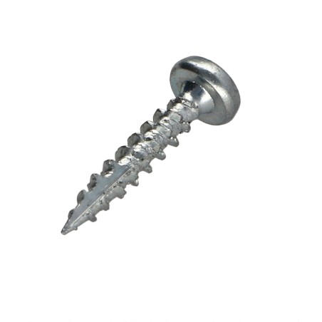 1 x Chipboard Screw Tekor Round Head T15 3.5X20 Full Thread cut Type 17 Drilling Point Zinc Plated