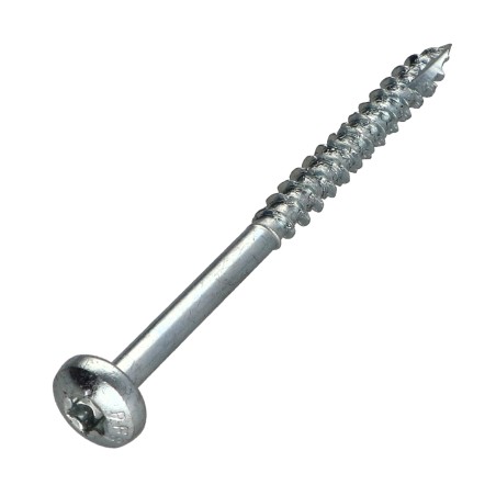 1 x Chipboard Screw Tekor Round Head T30 6X80 Partial Thread cut Type 17 Drilling Point Zinc Plated