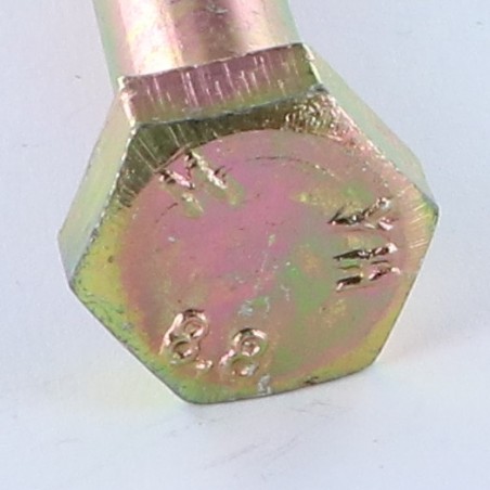 1 x Bolt Partial Thread Hexagonal Head M6X80 Class 8.8 Yellow Zinc