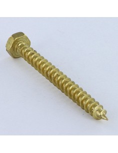 Coach Screws/Hexagonal Head Wood Brass 6X60 THREAD TOTAL... 2