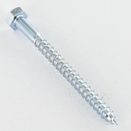 1 x Coach Screws/Hexagonal Head Wood 14X80 Zinc Plated