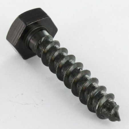 1 x Coach Screws/Hexagonal Head Wood 6X20 Black Zinc Plated
