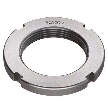 1 x Slotted nut KM Zinc Plated M17 Pitch 100