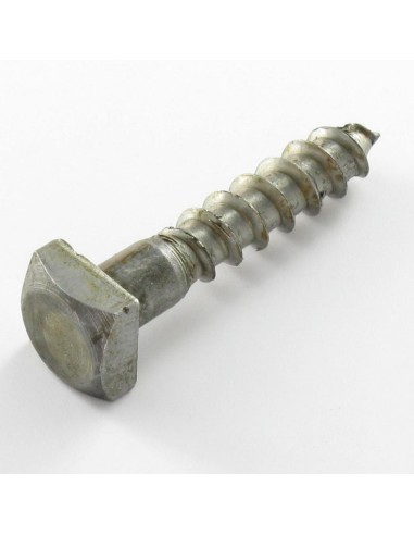 200 x Coach Screw 7X35 Head Square 11X11X5 Steel