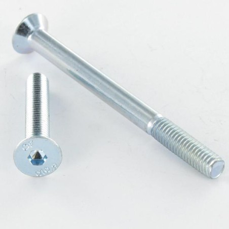 1 x Machine Screw Flat Head Hexagon Recess Hexagon Socket 5 M8X25 Full Thread Class 10.9 ZG+FRF